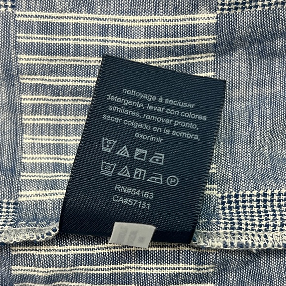 Tommy Hilfiger Sleeveless Shirt Dress Blue Patchwork Plaid Tie Waist Size 2 - Picture 8 of 11